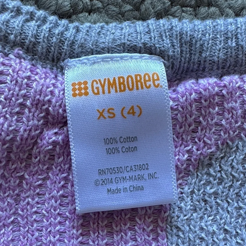 Gymboree White Cardigan with Teal, Pink & Purple Polka Dots - Cute Knit Top